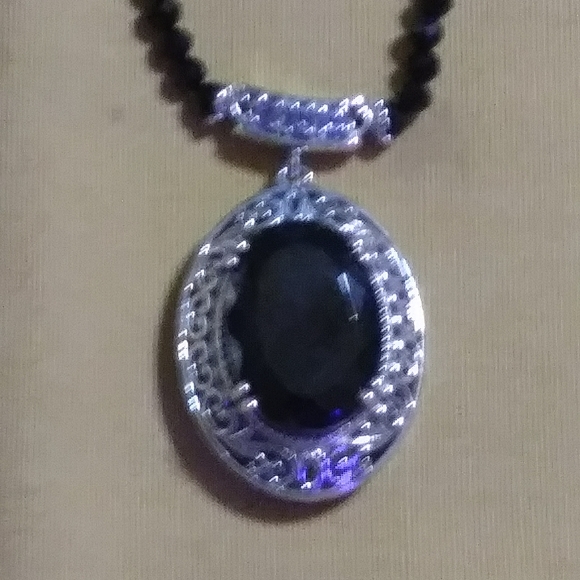 NWT-TANZANITE & TAHITIAN, BLACK SPINEL. STERLING. 20" - Picture 4 of 11